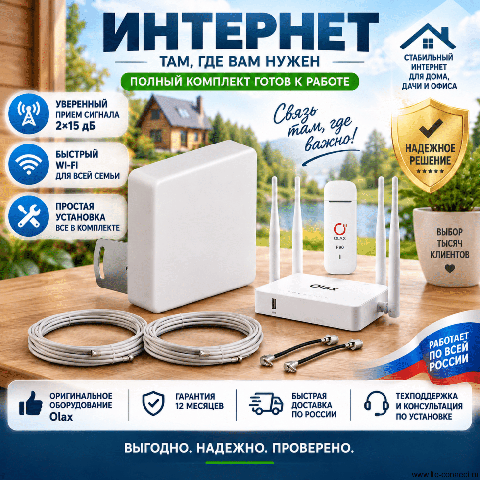 Комплект 3G/4G интернета "Дача" KAA15-1700-2700 3G/4G MIMO