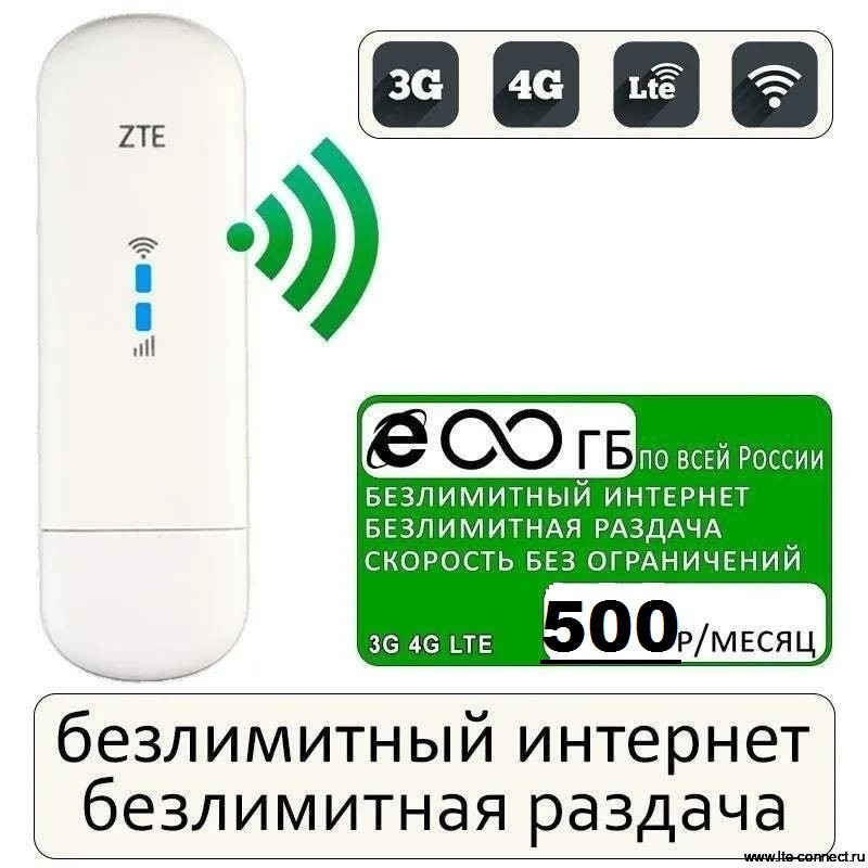 Комплект ZTE MF79U + Безлимитный Мегафон 500р/мес.